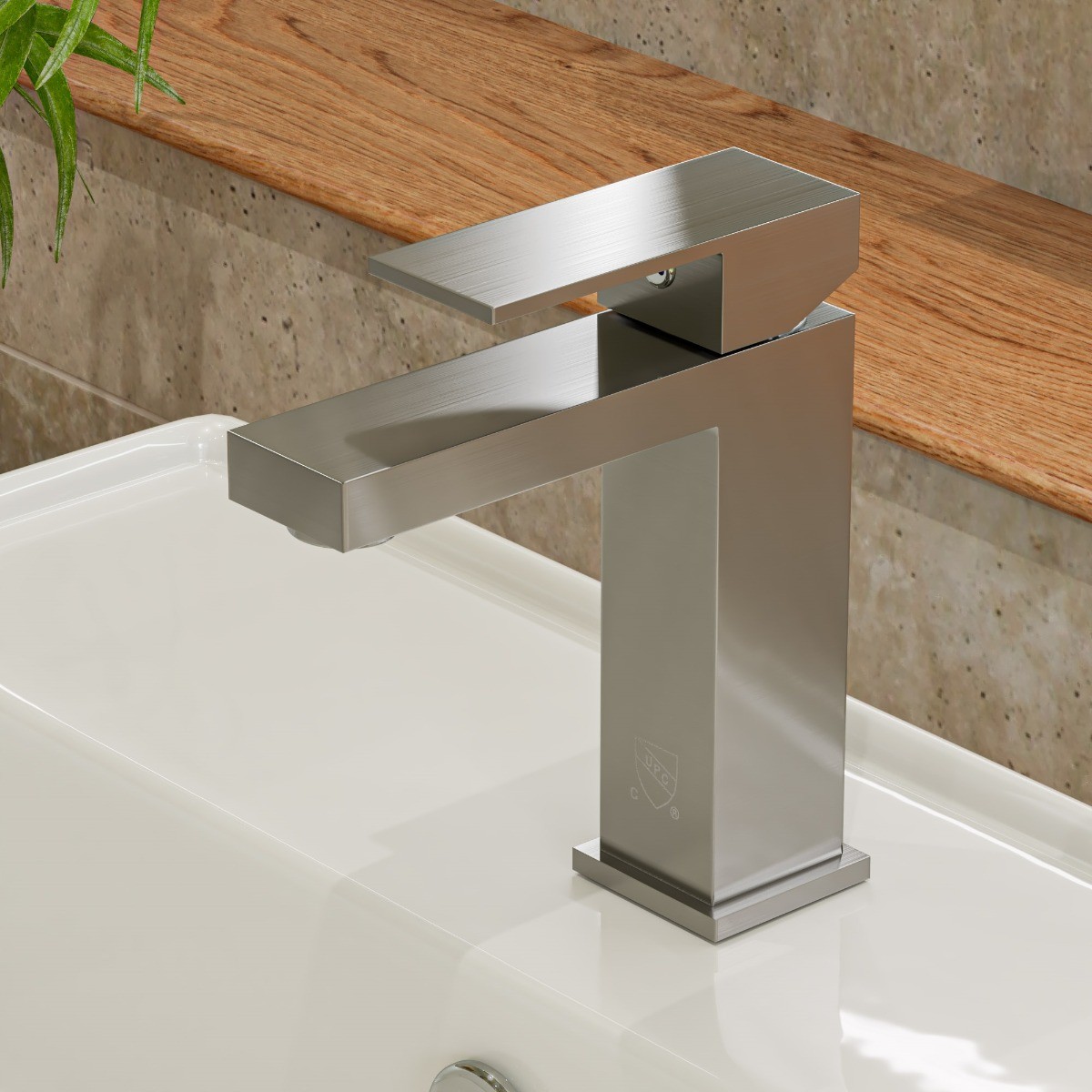 ALFI brand AB1229 Single Lever Square Bathroom Faucet Polished or Brushed view 1
