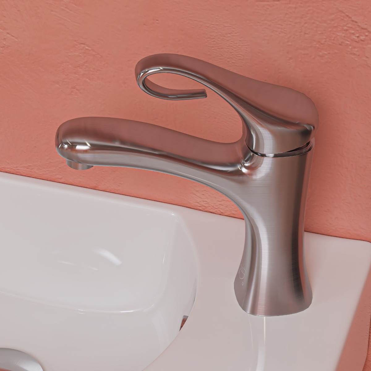 ALFI brand AB1295 Single Lever Curled Bathroom Faucet Polished or Brushed view 1
