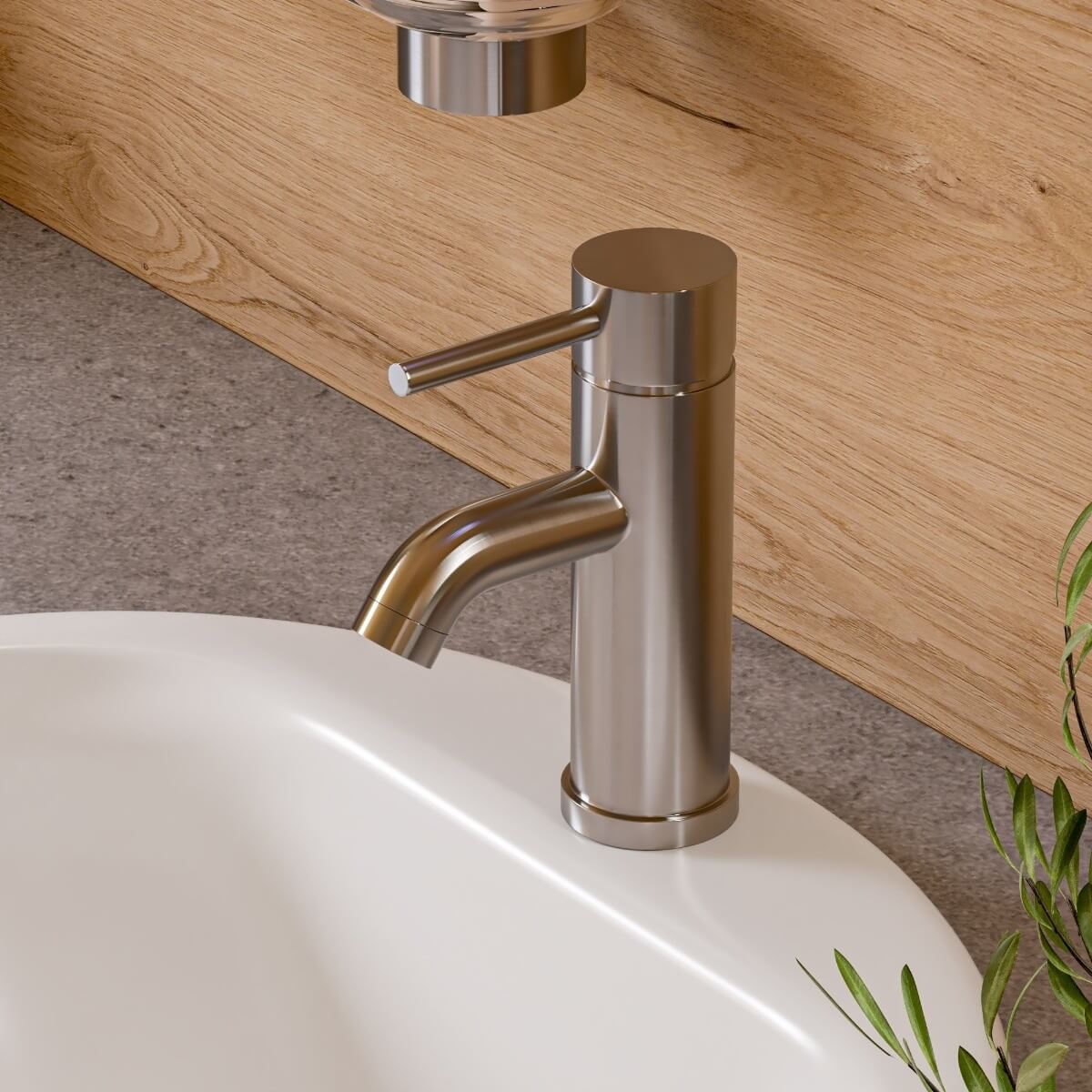 ALFI brand AB1433 Single Lever Round Bathroom Faucet Polished or Brushed view 1