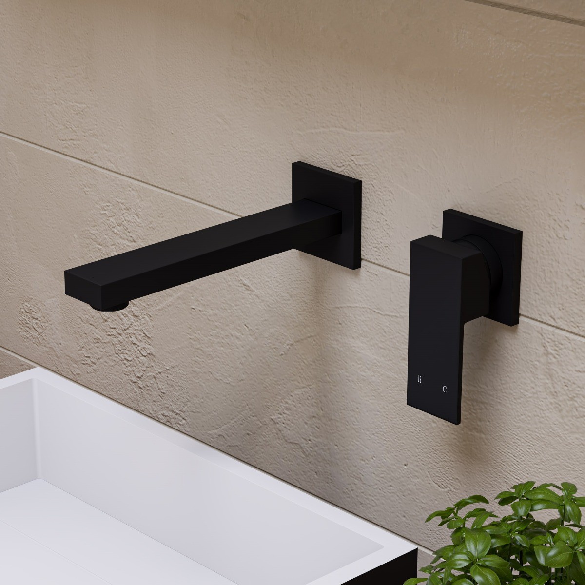 ALFI brand AB1468 Single Lever Wallmount Bathroom Faucet Polished & Brushed view 1