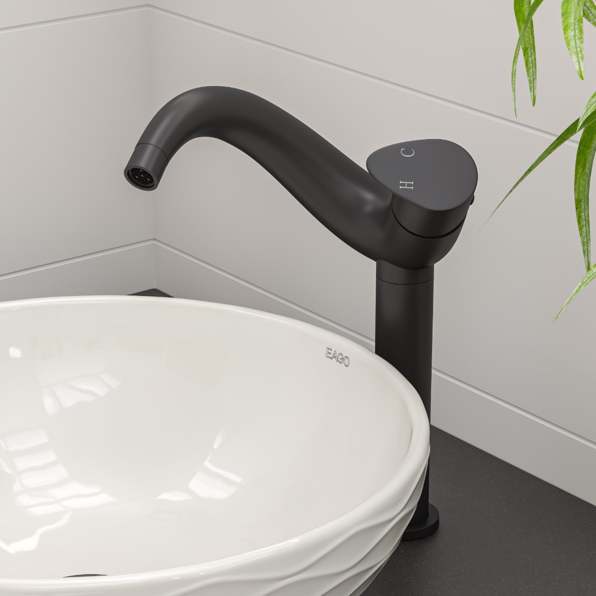 ALFI brand AB1570 Single Lever Tall Wave Bathroom Faucet Polished & Brushed view 1