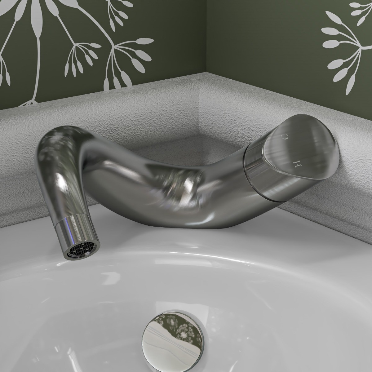 ALFI brand AB1572 Single Lever Wave Bathroom Faucet Polished or Brushed view 1