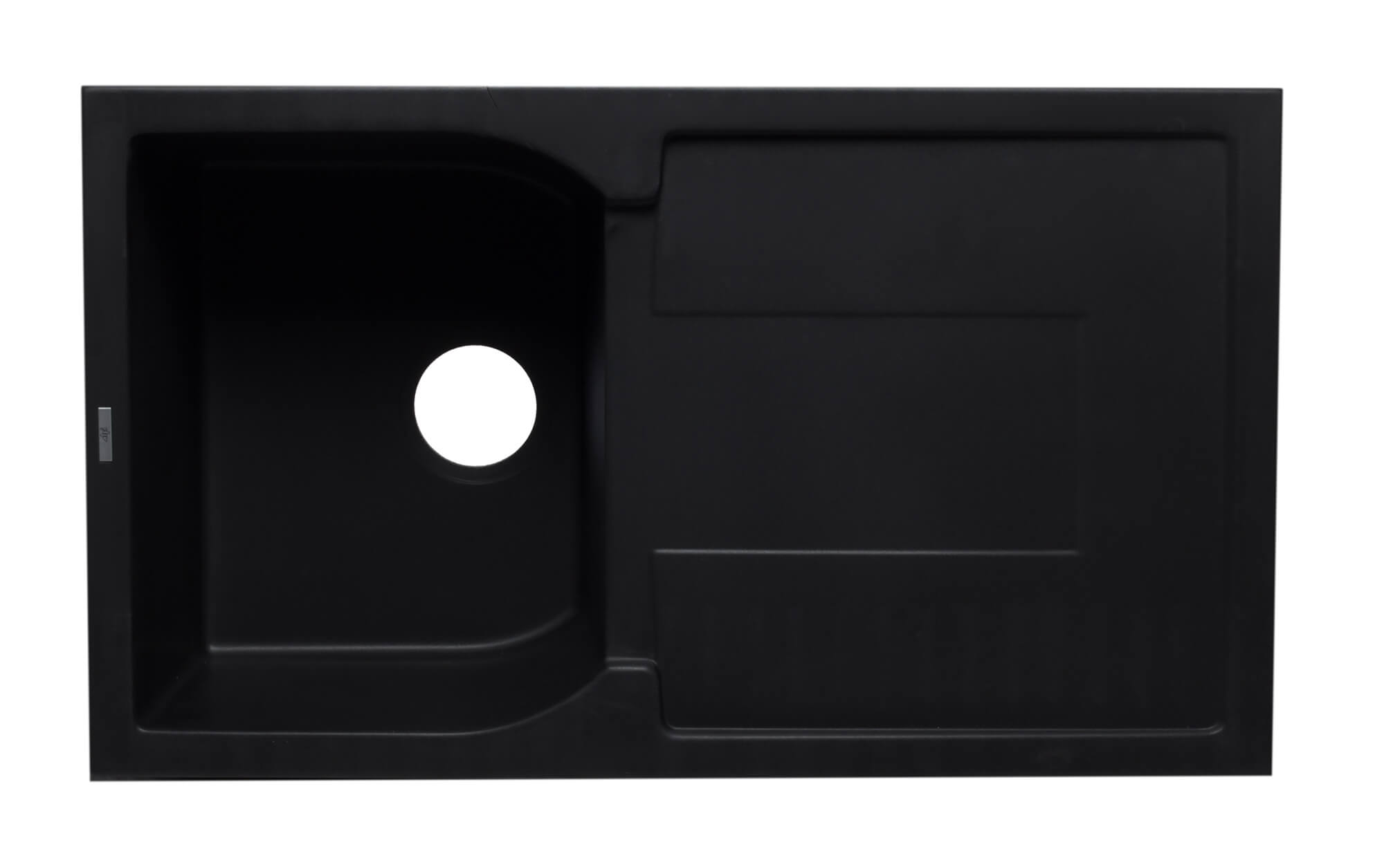 ALFI brand AB1620DI 34" Single Bowl Granite Composite Kitchen Sink with Drainboard view 1