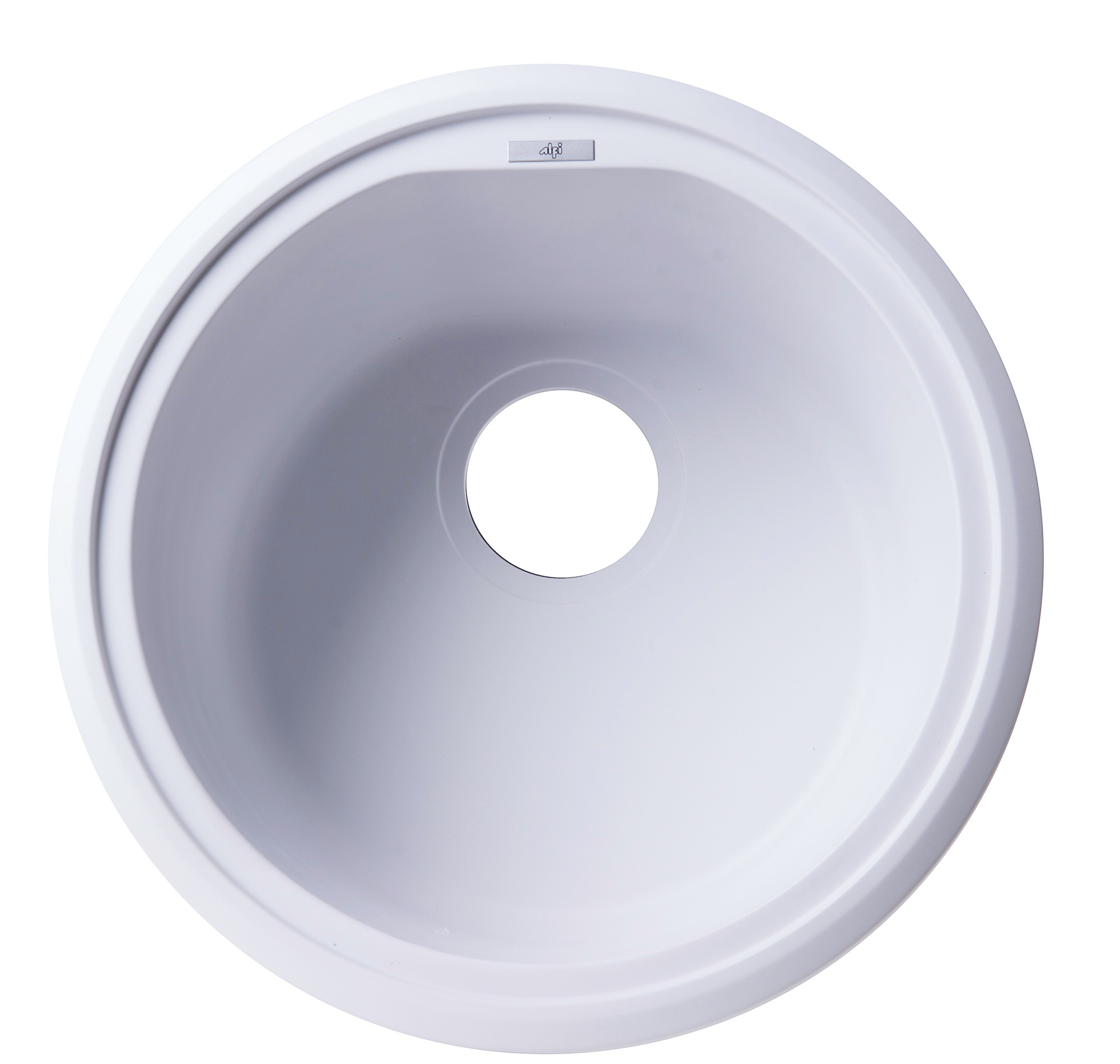 ALFI brand AB1717DI 17" Drop-In Round Granite Composite Kitchen Prep Sink view 1