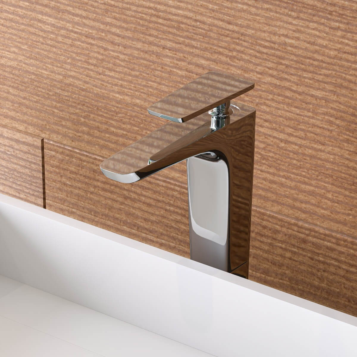 ALFI brand AB1778 Tall Single Hole Modern Bathroom Faucet view 1