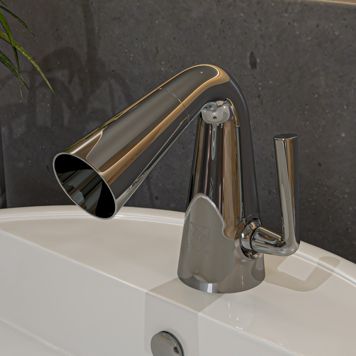 ALFI brand AB1788 Single Hole Cone Waterfall Bathroom Faucet view 1