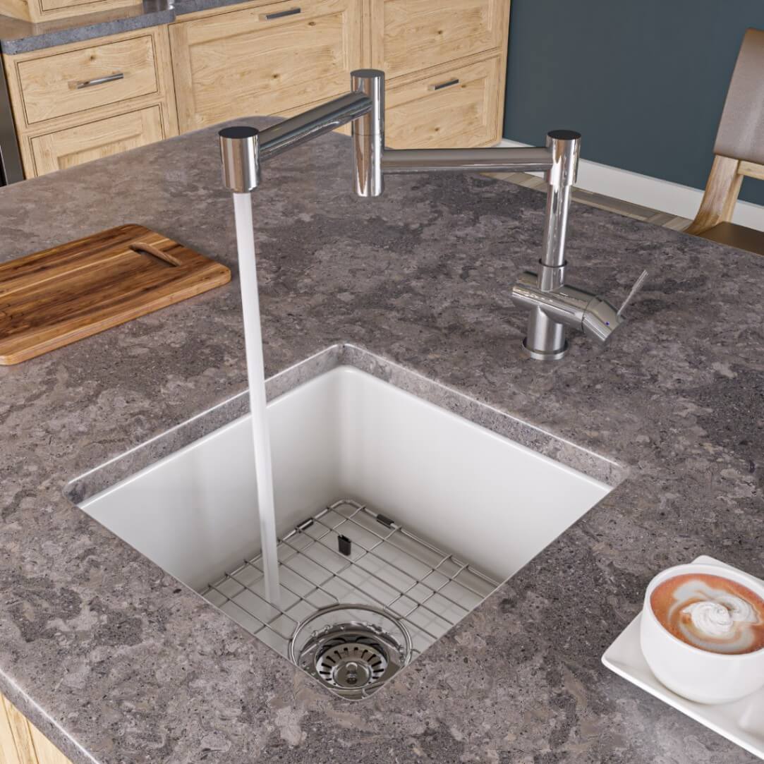 ALFI brand AB2038 Modern Solid Stainless Steel Retractable Kitchen Faucet view 1