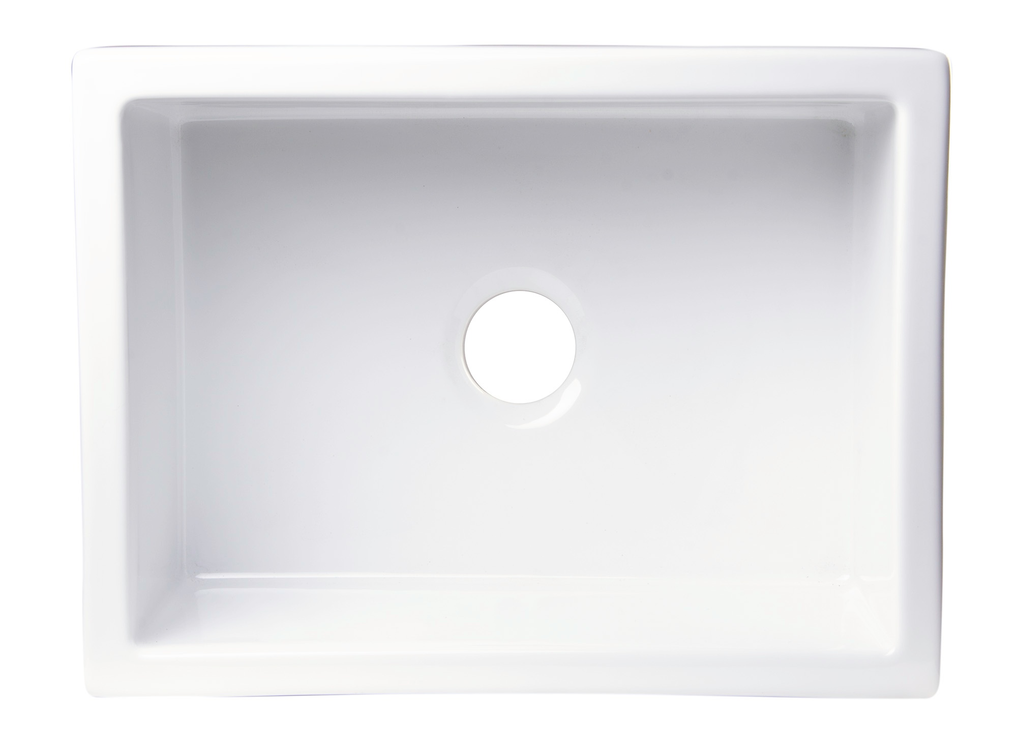 ALFI brand AB2418UM-B 24" x 18" Undermount Biscuit Fireclay Kitchen Sink view 1