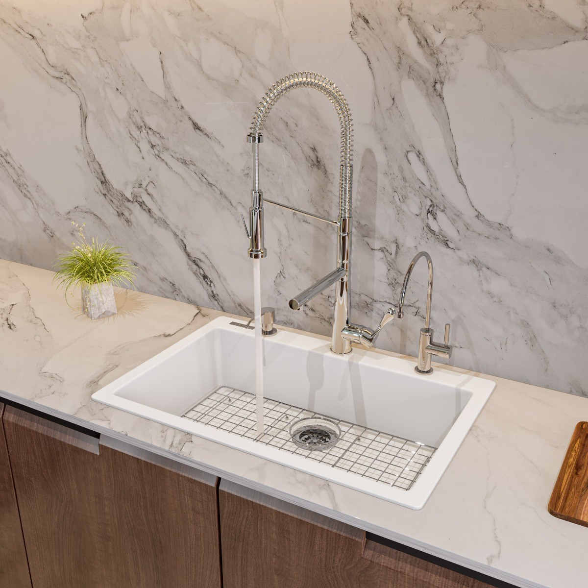 ALFI brand AB3020DI 30" Drop-In Single Bowl Granite Composite Kitchen Sink view 1
