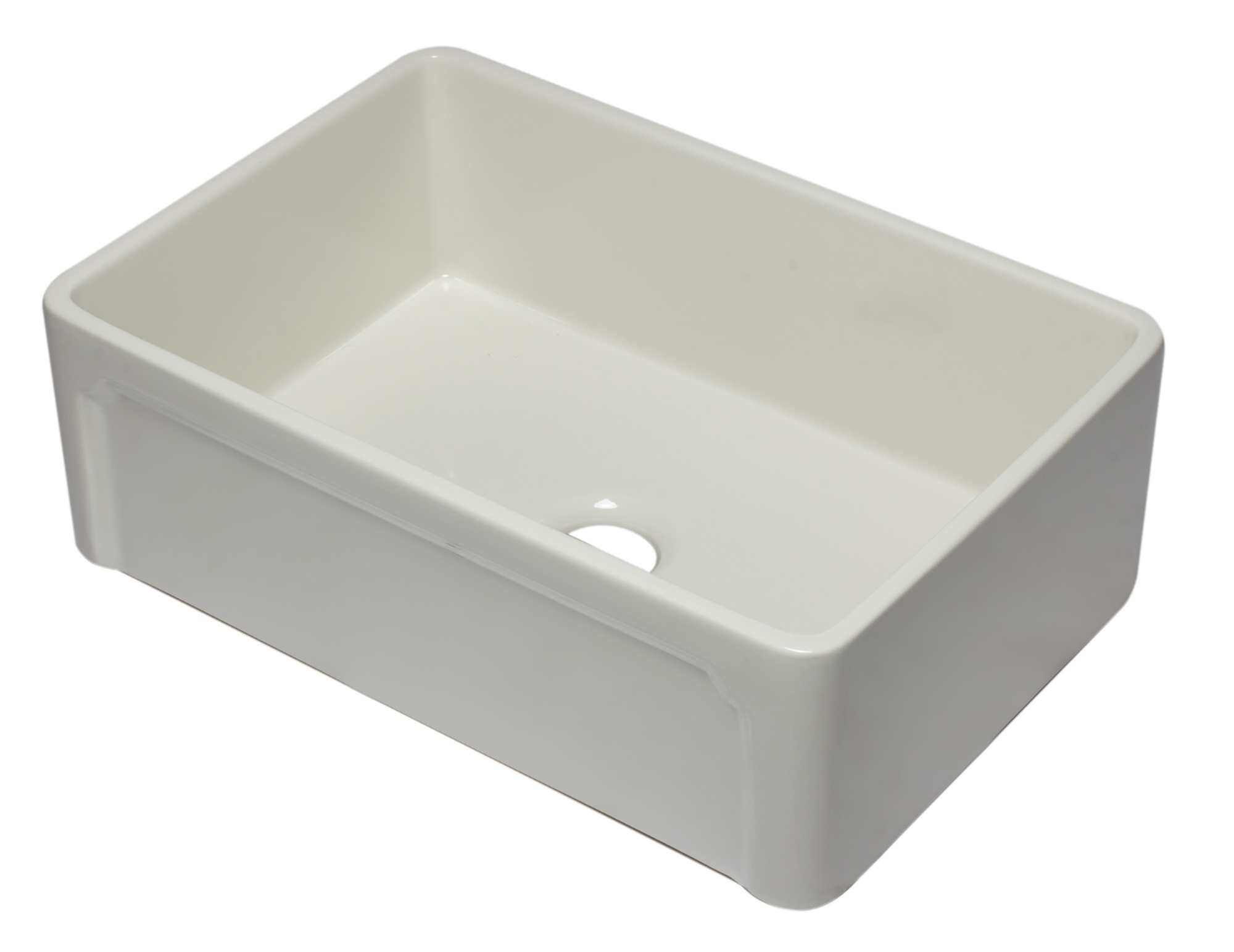 ALFI brand AB3020SB 30 inch Reversible Single Fireclay Farmhouse Kitchen Sink view 1