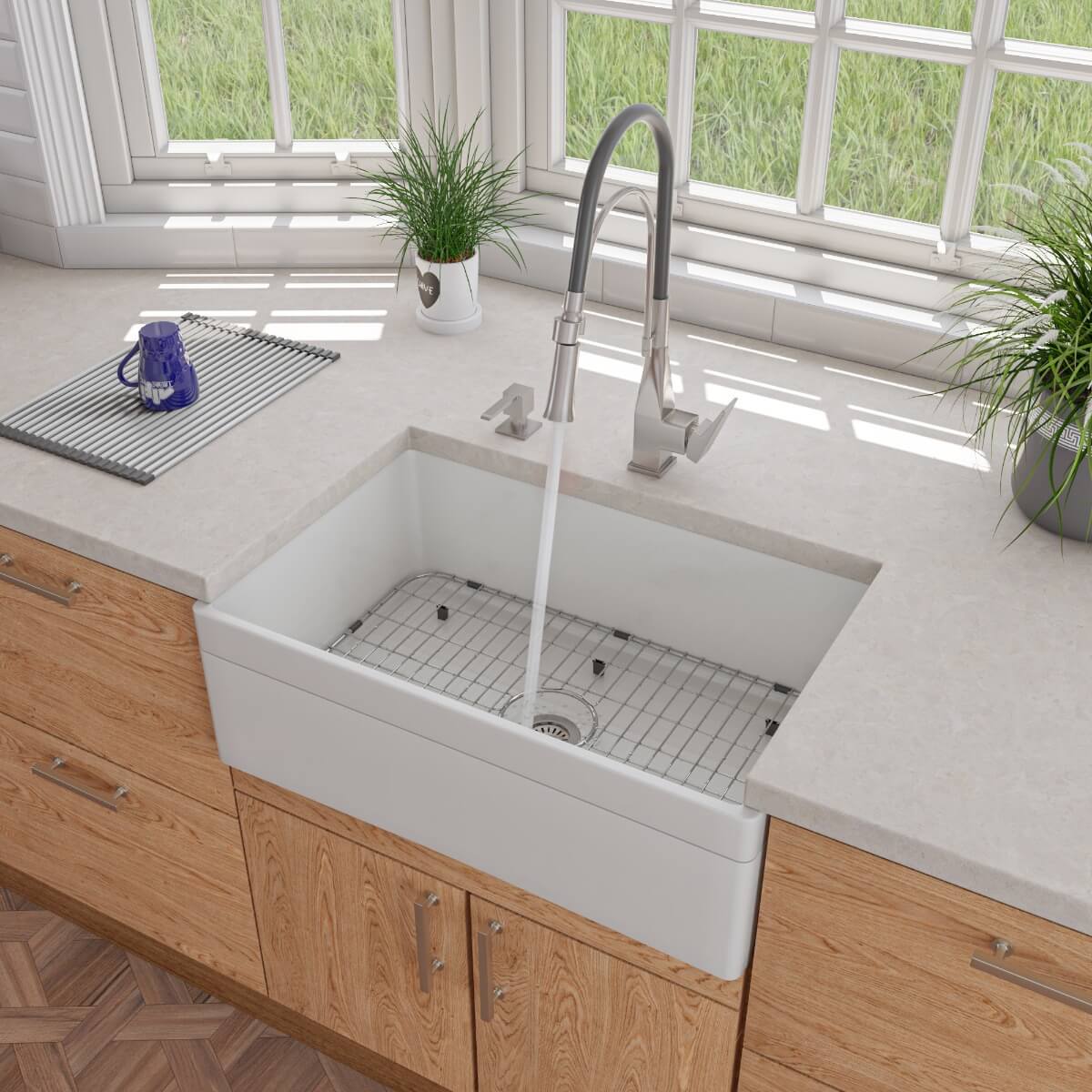 ALFI brand AB511 30" Farm Sink With Lip Single Bowl Design for Kitchen view 1