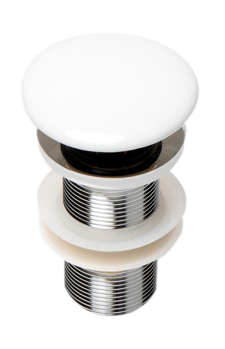 ALFI brand AB8055 Ceramic Mushroom Top Pop Up Drain for Sinks without Overflow view 1