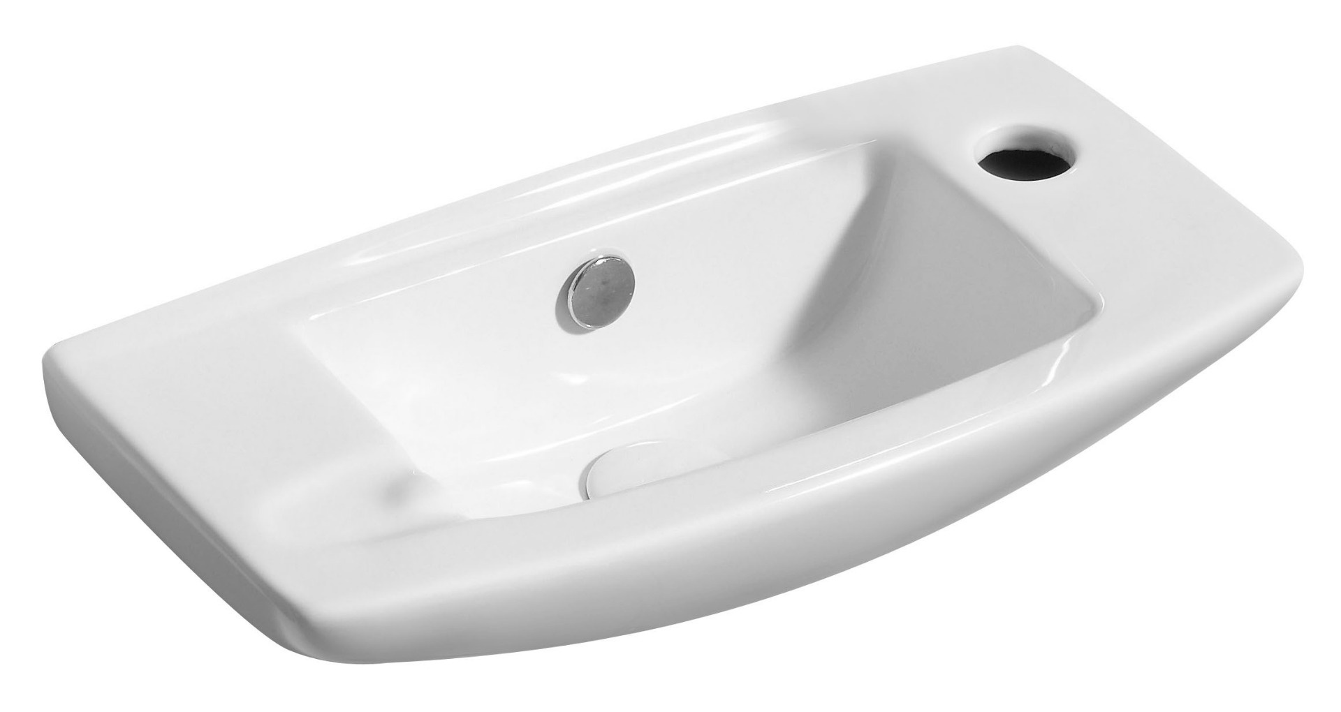 ALFI brand ABC115 White 20" Small Wall Mounted Ceramic Sink with Faucet Hole view 1