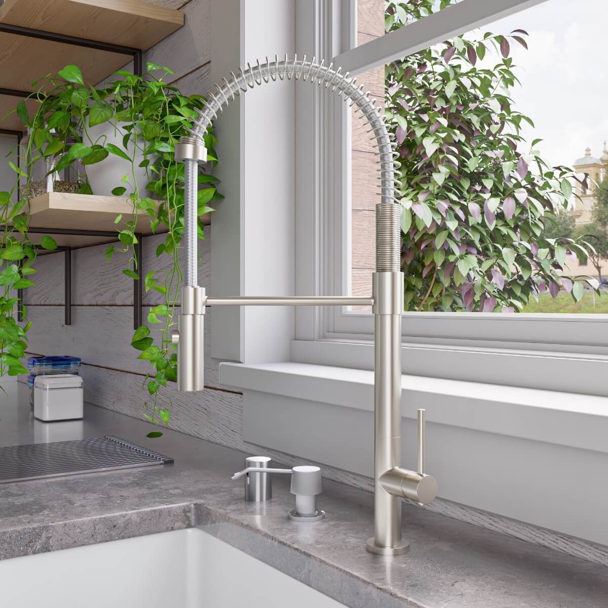ALFI brand ABKF3732 Commercial Spring Kitchen Faucet view 1