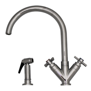 Whitehaus 3-03942..85 Luxe+ Dual Handles Faucet with Swivel Spout