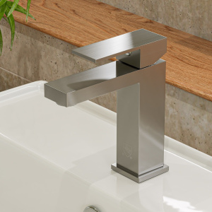 ALFI brand AB1229 Single Lever Square Bathroom Faucet Polished or Brushed