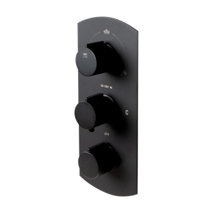 ALFI brand AB4001 3-Way Thermostatic Valve  Shower Mixer Round Knobs