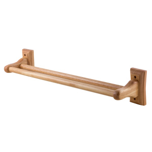 ALFI brand AB5505 24 Inch Double Rack Wooden Towel Bar