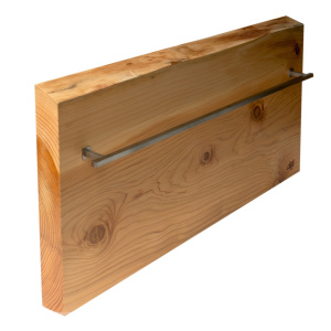 ALFI brand ABTW3216H 32 x 16 Inch Live Edge Cedar Wood Towel Warmer