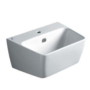 Whitehaus B-DE13 Britannia Rectangular Wall Mount Basin with Single Hole Drill
