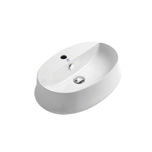 Whitehaus B-SH05 Britannia Oval Above Mount Basin with Single Faucet Hole Drill