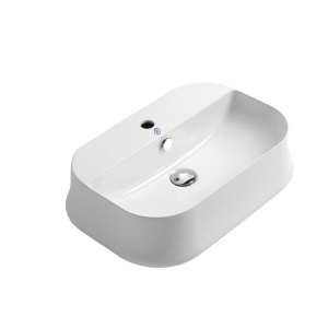 Whitehaus B-SH09 Britannia Rectangular Above Mount Basin with Single Faucet Hole Drill
