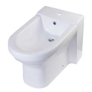 EAGO JA1010 White Ceramic Bathroom Bidet with Elongated Seat EAGO JA1010 White Ceramic Bathroom Bidet with Elongated Seat