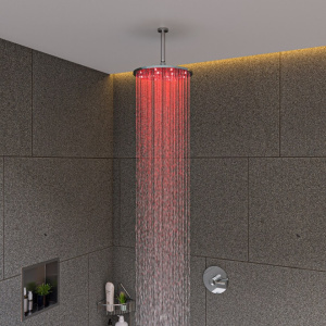 ALFI brand LED12R 12 Inch Round Multi Color LED Rain Shower Head