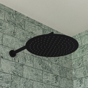 ALFI brand RAIN12R Flat Rain Shower Head In Stainless Steel - 12 Inch