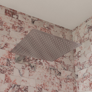  ALFI brand RAIN16S Large 16 Inch Square Rain Shower Head In Stainless Steel