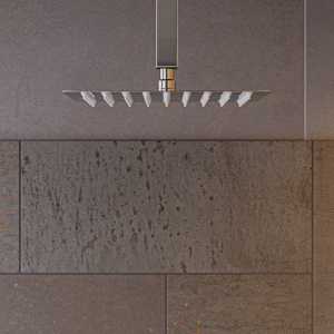 ALFI brand RAIN8S Thin Square Rainfall Shower Head In Solid Stainless Steel