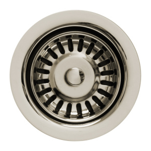 Whitehaus RNW35-PN 3 1/2 Inch Basket strainer In Polished Nickel