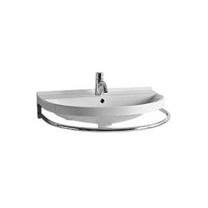 Whitehaus LUA4-C Polished Chrome Rounded Bathroom Sink Front Towel Bar