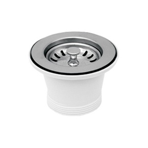 Whitehaus NRNW2-SS Stainless Steel Kitchen Basket Strainer with Lift Stopper