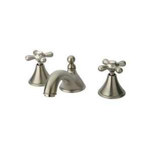 Whitehaus WH08211 Widespread Deck Mount Cross Bathroom Lavatory Faucet