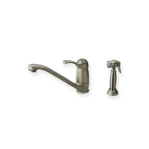Whitehaus WH23574 Single Lever Straight Deck Mount Faucet with Side Spray