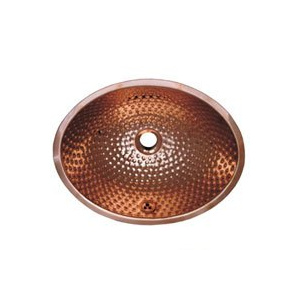 Whitehaus WH608CBM Oval Polished Copper Undermount Lavatory Bath Basin Sink