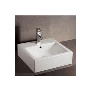Whitehaus WHKN1059 Ceramic Rectangular Above Mount Bathroom Sink Basin