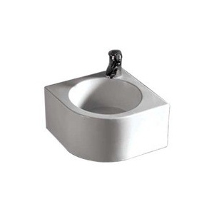 Whitehaus WHKN1094 Isabella Corner Square Wall Mount Single Hole Basin Sink