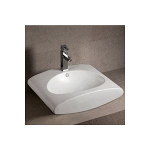 Whitehaus WHKN1098 Ceramic Rectangular Above Mount Bathroom Sink Basin
