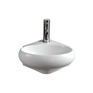 Whitehaus WHKN1137 Isabella Oval White Porcelain Wall Mounted Bath Sink