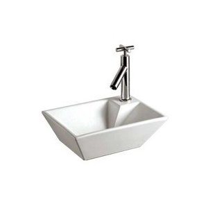 Whitehaus WHKN1142 Isabella White Wall Mount Single Faucet Hole Basin