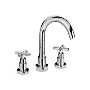 Whitehaus WHLX79214 Goose Neck Widespread Bathroom/Kitchen Faucet