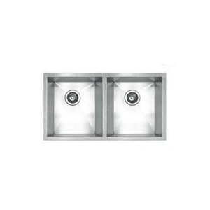 Whitehaus WHNC2917 Stainless Steel 30'' Double Bowl Undermount Kitchen Sink