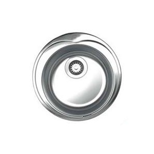 Whitehaus WHNDA16 Stainless Steel Large Round Drop-In Kitchen Sink
