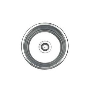 Whitehaus WHNDB16 Stainless Steel Large Round Drop-In Kitchen Sink