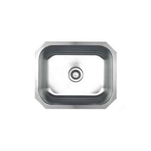 Whitehaus WHNU2016 Stainless Steel 20'' Single Bowl Undermount Kitchen Sink
