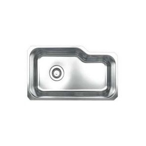 Whitehaus WHNUB3016 Stainless Steel 30'' One Bowl Undermount Kitchen Sink