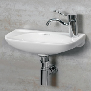 Whitehaus WH1-102 16 1/4″ Isabella small wall mount basin with center drain