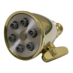 Whitehaus WH138 Six Hole Solid Brass Round Bathroom Rainfall Showerhead